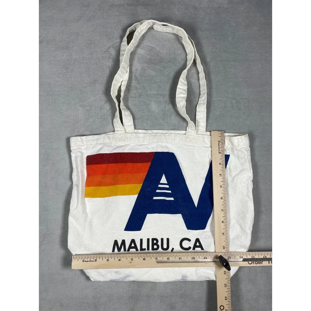 Aviator Nation Tote Bag Unisex Natural Malibu CA Canvas Retro Beach Shopper